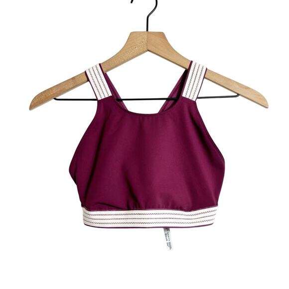 FREE PEOPLE MOVEMENT PRACTICE MAKES PERFECT WINE WOMEN ATHLETIC BRA SIZE XS - Picture 1 of 6